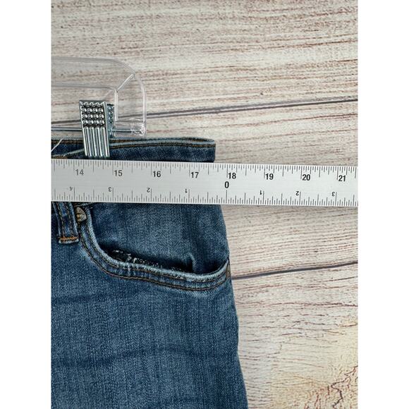 Kut from the Kloth Whiskered Straight Leg Jeans Womens 14 Blue Medium Wash - Picture 10 of 11